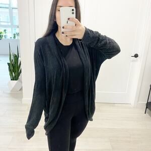 Sundry Black Open Cardigan Size Small